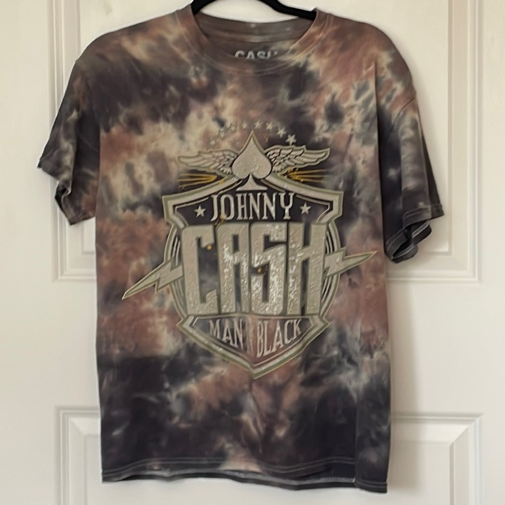 Johnny Cash Tie Dye Band Tee Medium